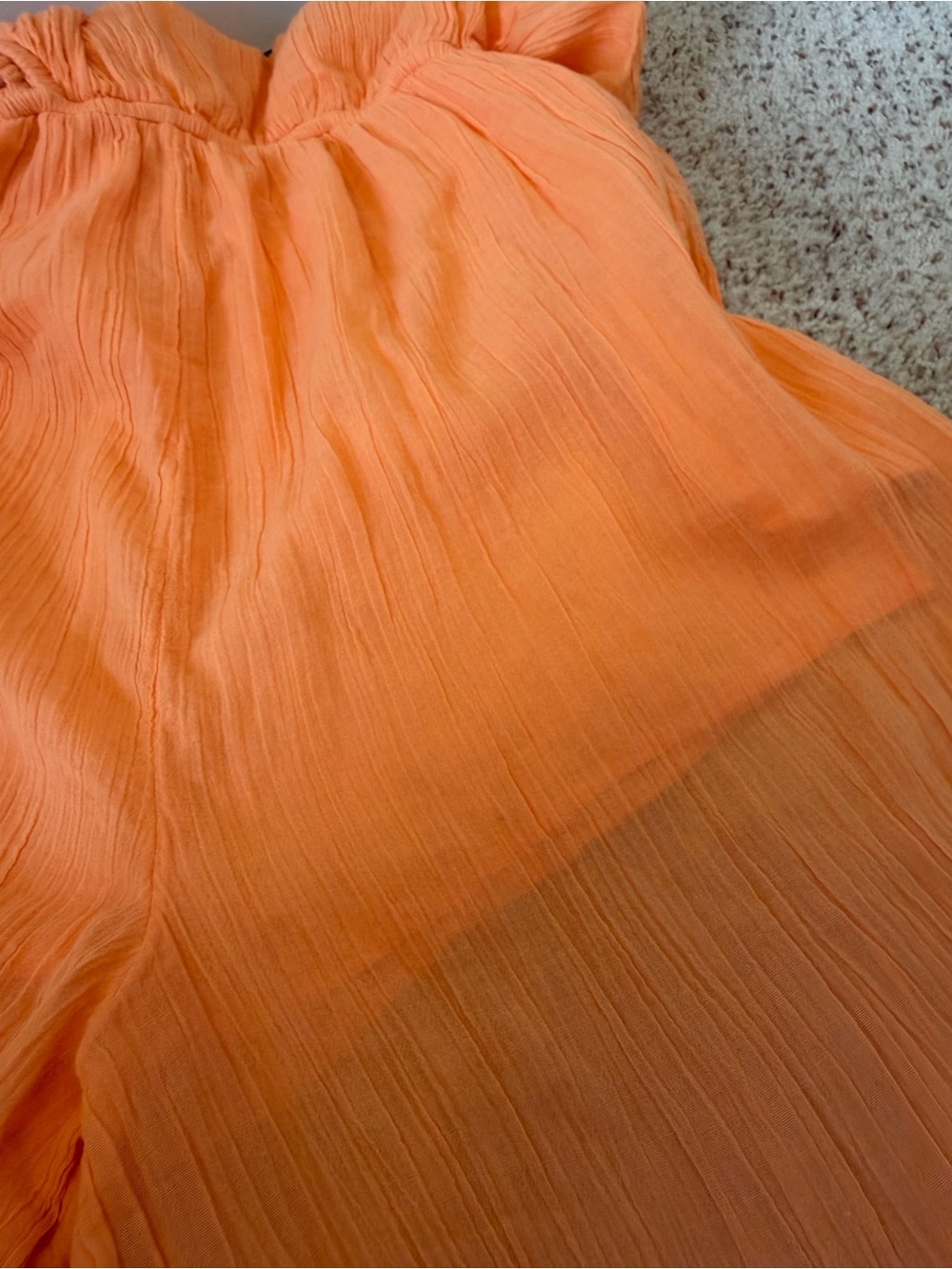 NWT Free People “Cut Out For It” Asymmetrical Jumpsuit, Papaya Orange, Size S - Picture 9 of 10